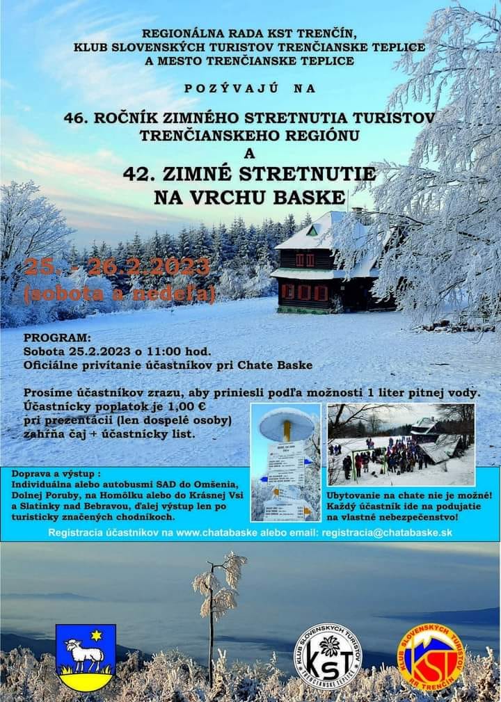 zimné stretnutie na vrchu baske