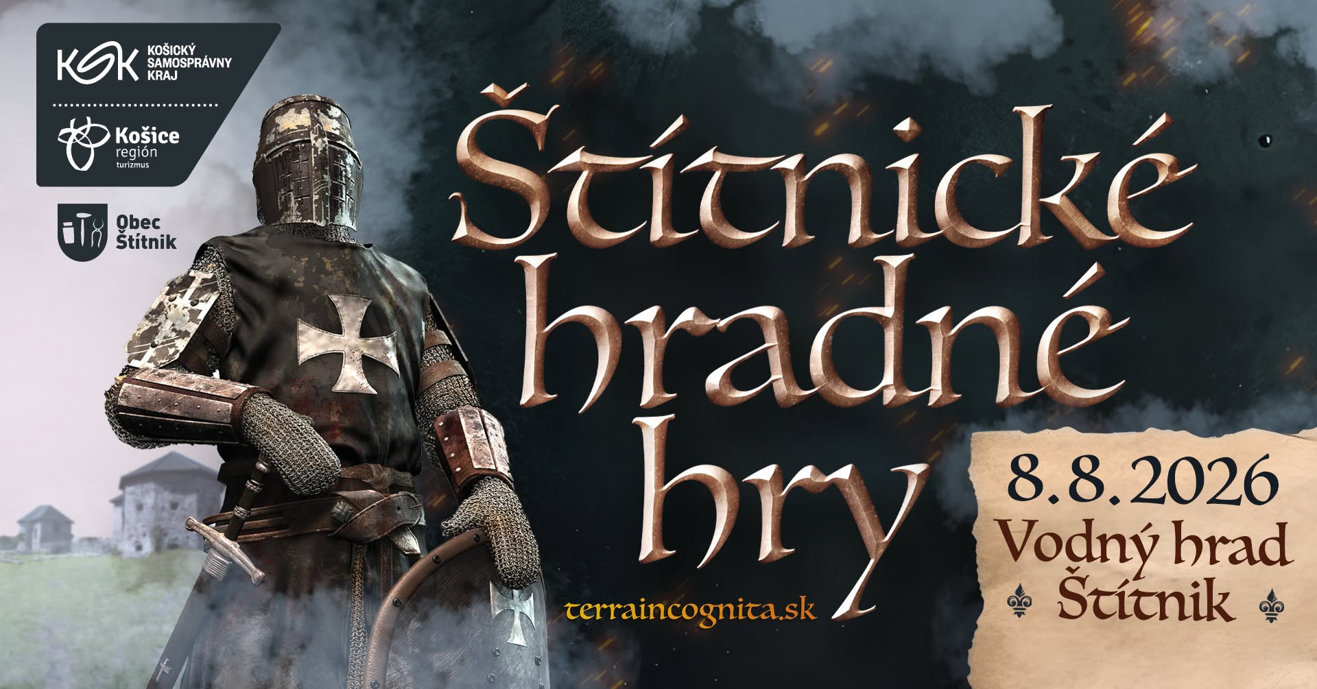 Štítnické hradné hry 2026 prinesú šermiarov, sokoliarov, remeslá, koncerty, divadlo, tombolu a ohňovú show.