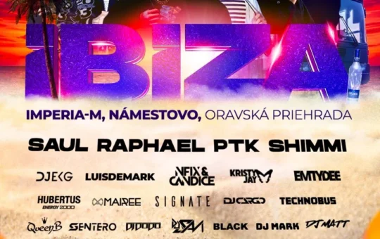 Ibiza Festival 2026 v IMPERIA-M Námestovo pri Oravskej priehrade prinesie dvojdňový open air festival s top DJs, stageami, after party a VIP zónou.