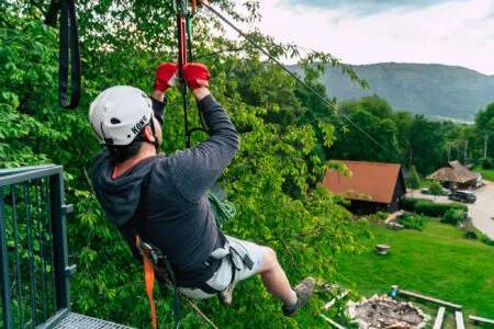 lanová dráha Zipline Gombasek