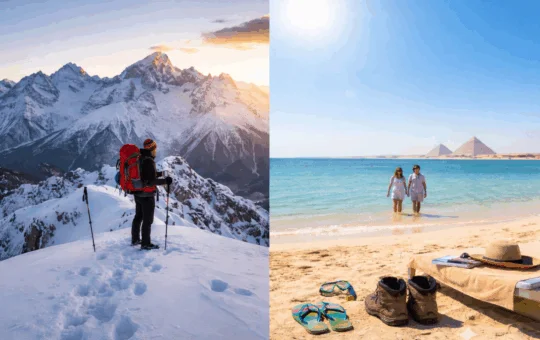 Od tatranských štítov k egyptským pyramídam: Prečo slovenskí turisti v zime menia vibramy za piesok?