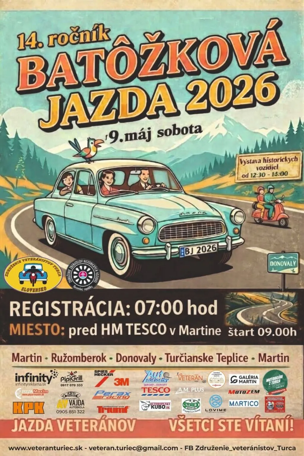 Baťožková jazda 2026 Martin 9.5.2026