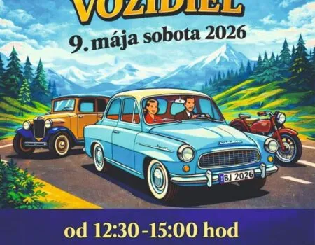 Výstava historických vozidiel Martin 9.5.2026 pred HM Tesco