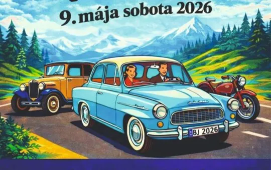 Výstava historických vozidiel Martin 9.5.2026 pred HM Tesco