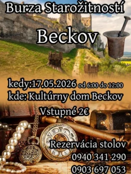Burza starožitností Beckov 17.5.2026