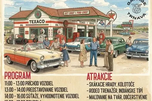 American Cars Meeting 2026 s americkými autami, programom a miestom konania The Mall Trnava.