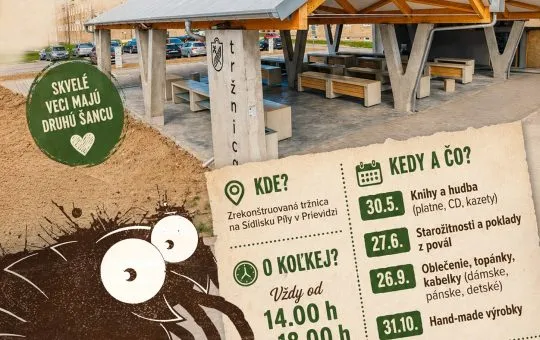 Tematické minibĺšáky na tržnici v Prievidzi pozývajú návštevníkov na sériu trhov s knihami, hudbou, starožitnosťami, módou a hand-made výrobkami.
