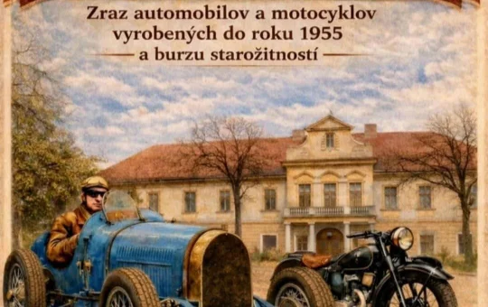 Memoriál grófa Hardegga v Zlatých Moravciach so zrazom automobilov a motocyklov vyrobených do roku 1955 a burzou starožitností.