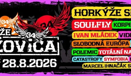 Slížovica 2026 v Agrokomplexe Nitra prinesie oslavu 34 rokov Horkýže Slíže, koncerty kapiel Soulfly, Korpiklaani, Polemic a ďalších.