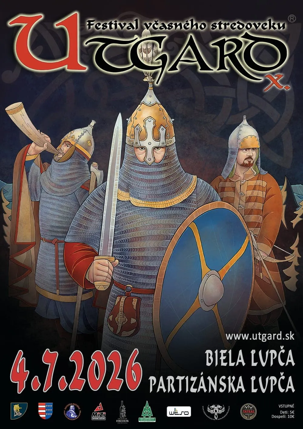 Utgard 2026 prinesie festival včasného stredoveku s reenactormi, remeslami, sokoliarmi, turnajmi, bitkou a dobovou hudbou.