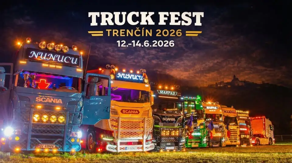 Truckfest Trenčín 2026 v Opatovciach prinesie najväčší zraz kamiónov na Slovensku, hudbu, súťaže a rodinný program.