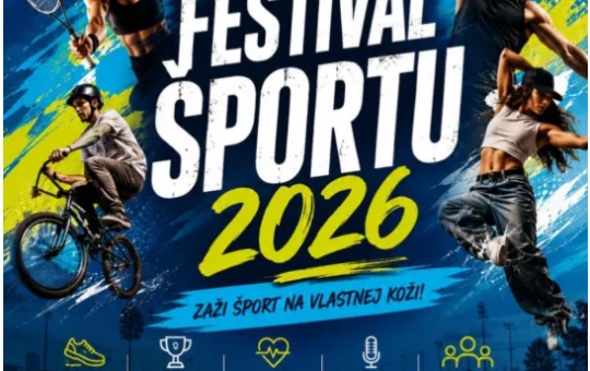 Festival športu 2026 prinesie športové zóny, súťaže, turnaje, wellness aktivity, sprievodný program a zábavu pre rodiny.