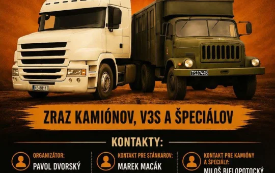 Orava zraz 2026 vo Františkovej hute v Podbieli prinesie zraz kamiónov, V3S, truckov a špeciálov.