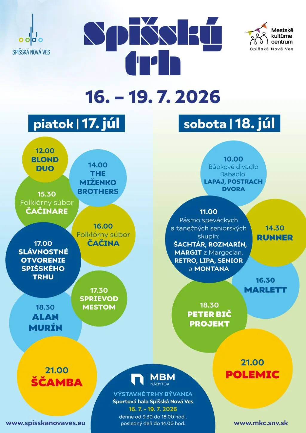 Spišský trh 2026 v Spišskej Novej Vsi prinesie koncerty, folklór, sprievod mestom, trhovú atmosféru a program pre návštevníkov.