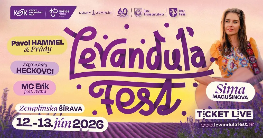 Levanduľa fest 2026 v Trnave pri Laborci prinesie koncerty, levanduľové špeciality, detský svet, masáže a gastro zónu.