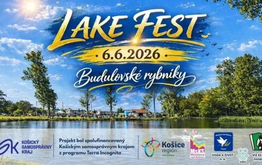 Lake Fest 2026 pri Budulovských rybníkoch prinesie rodinný program, remeslá, kanoe, hudbu, tombolu a aktivity pri vode.