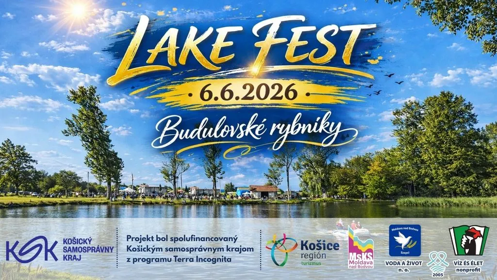 Lake Fest 2026 pri Budulovských rybníkoch prinesie rodinný program, remeslá, kanoe, hudbu, tombolu a aktivity pri vode.
