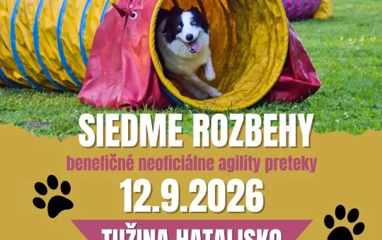 Siedme rozbehy 2026 benefičné agility preteky Tužina Hatalisko