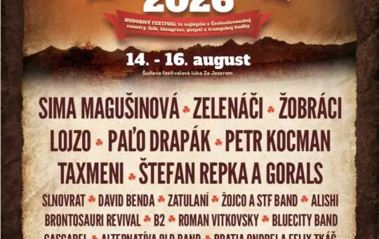 Country Šuňava 2026 prinesie tri dni country, folku a bluegrassu, westernové šou, kone, veterány, súťaže a rodinný program.