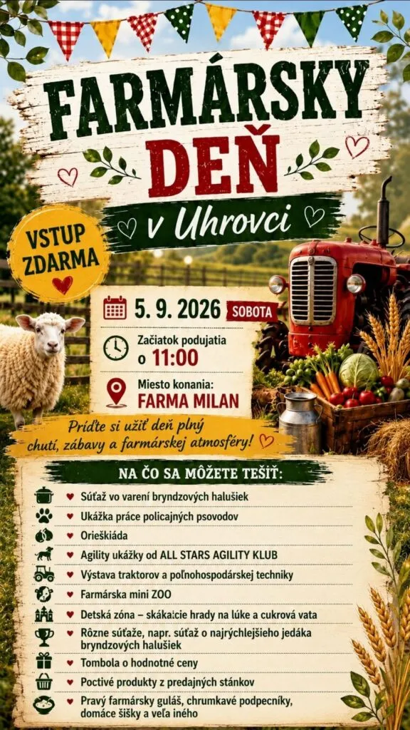 Farmársky deň v Uhrovci na Farme Milan