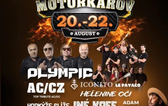 Zraz motorkárov Zemplínska Šírava 2026 v lokalite Lúč prinesie koncerty kapiel Olympic, Horkýže Slíže, Iné Kafe, spanilú jazdu a motorkársku atmosféru.