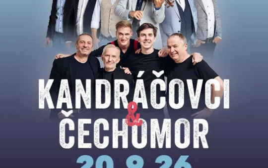Kandráčovci & Čechomor vystúpia 20. septembra 2026 v Kaštieli Orlové v Považskej Bystrici s koncertom plným folklóru, tradície a živej hudby.