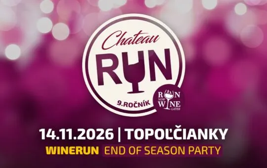 Chateau Run 2026 sa uskutoční 14. novembra v Topoľčiankach a prinesie 9. ročník bežeckého podujatia s vinárskou atmosférou.
