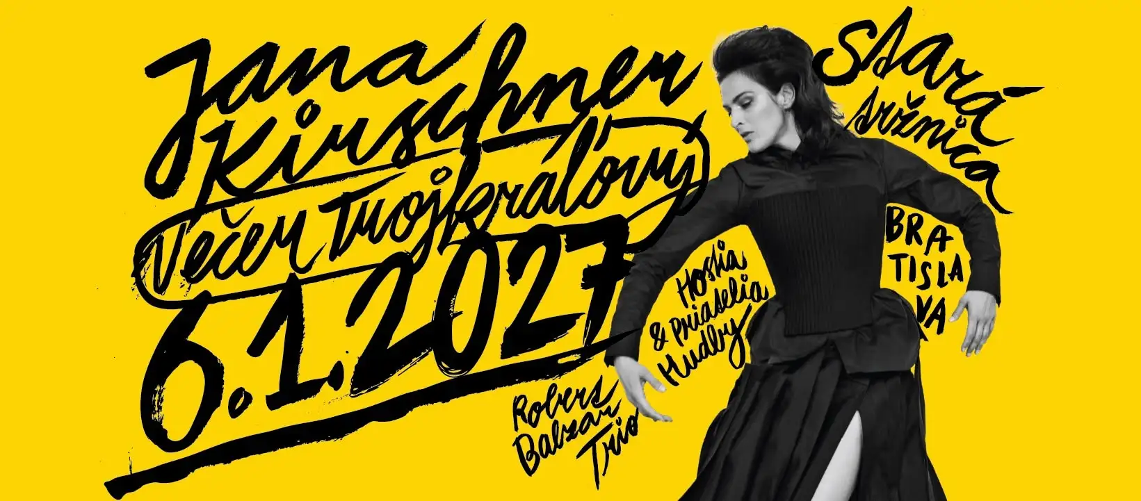 Večer Trojkráľový Jana Kirschner 2027 sa uskutoční 6. januára v Starej tržnici v Bratislave a prinesie silný hudobný koncert plný emócií.