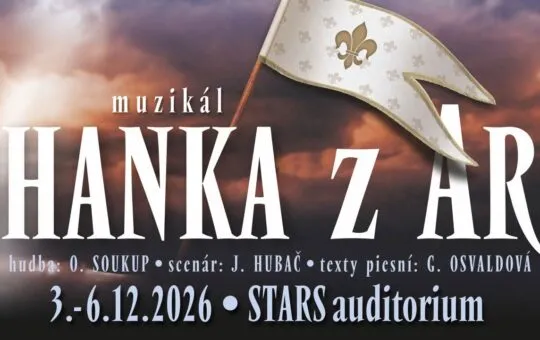 Muzikál Johanka z Arku sa uskutoční 3. až 6. decembra 2026 v STARS auditorium v Bratislave a prinesie silný príbeh francúzskej svätice.