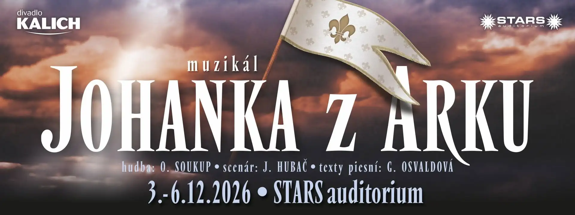 Muzikál Johanka z Arku sa uskutoční 3. až 6. decembra 2026 v STARS auditorium v Bratislave a prinesie silný príbeh francúzskej svätice.