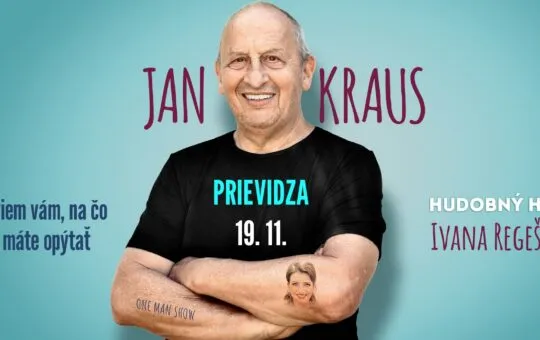 Jan Kraus vystúpi 19. novembra 2026 v Kine Baník v Prievidzi s javiskovou talkshow a hudobným hosťom Ivanou Regešovou.
