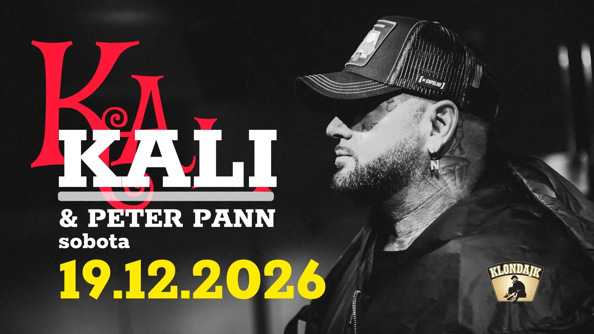 Kali & Peter Pann vystúpia 19. decembra 2026 v Klondajku v Novej Dubnici, kde bude koncert, afterpárty a DJ Krupko.