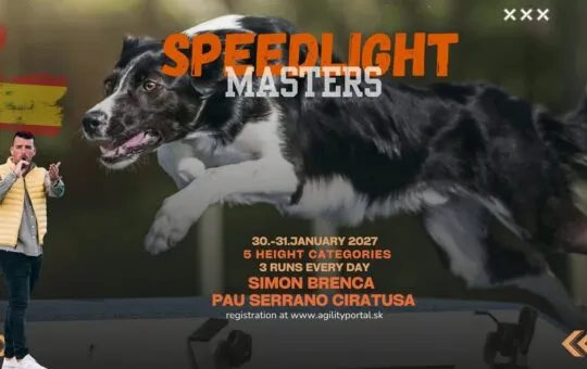 Speedlight Masters 2027 sa uskutoční 30. a 31. januára v Hale Ejva a prinesie agility preteky, kvalifikáciu na WAO 2027 a päť výškových kategórií.