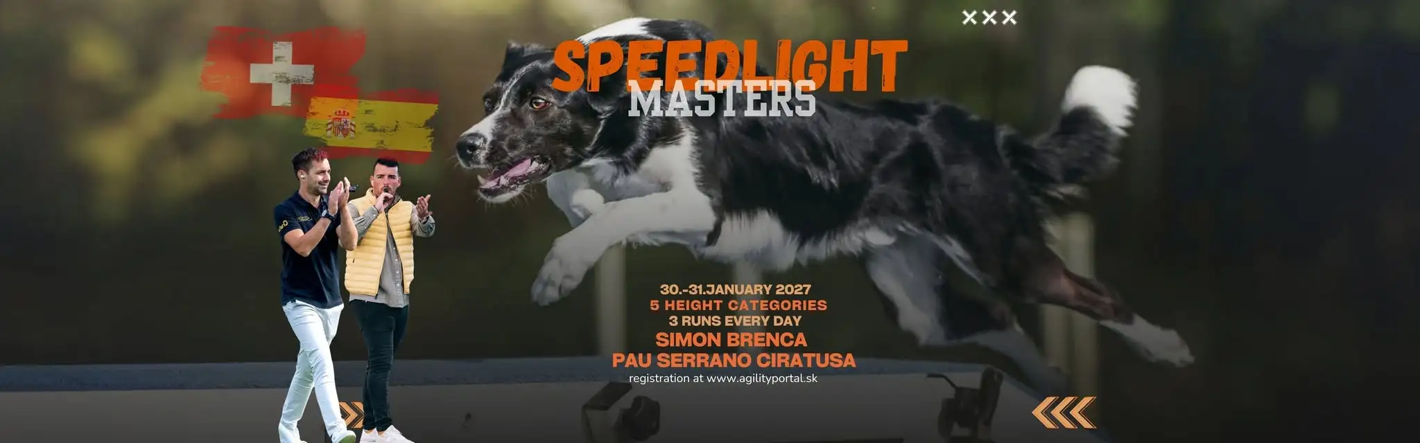 Speedlight Masters 2027 sa uskutoční 30. a 31. januára v Hale Ejva a prinesie agility preteky, kvalifikáciu na WAO 2027 a päť výškových kategórií.