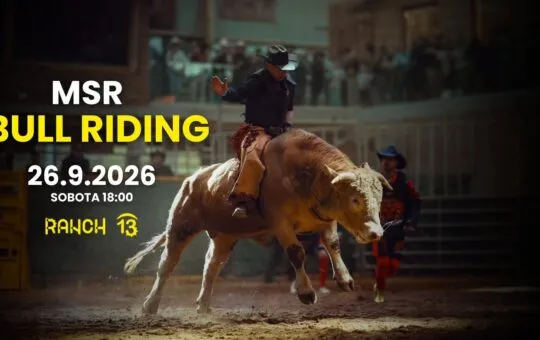 MSR Bull Riding 2026 sa uskutoční 26. septembra na Ranch 13 a prinesie adrenalínové rodeo podujatie s jazdcami na býkoch.
