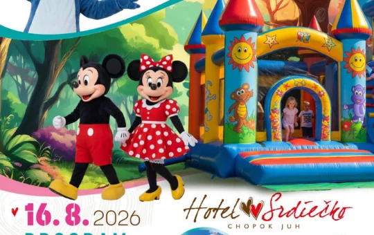 Rozprávkový les 2026 povedie od Krupovej k Hotelu Srdiečko a prinesie detský program, maskotov, skákací hrad, maľovanie na tvár a súťaže pre rodiny.