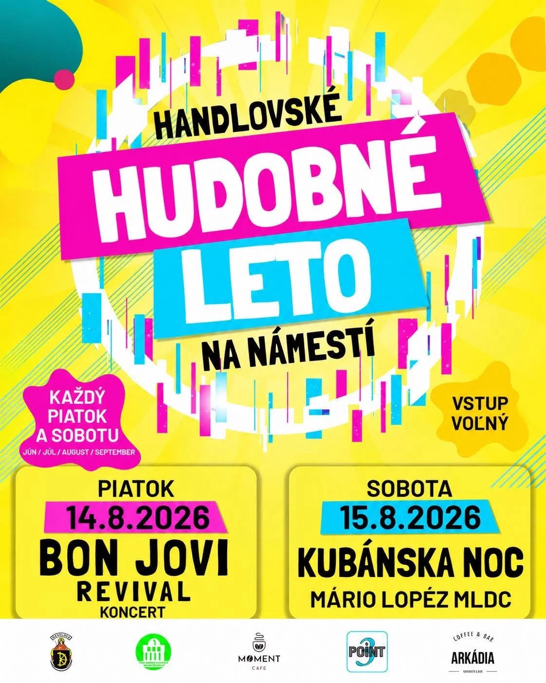 Handlovské hudobné leto na námestí prinesie 14. augusta koncert Bon Jovi Revival a 15. augusta Kubánsku noc s Máriom Lopézom MLDC.