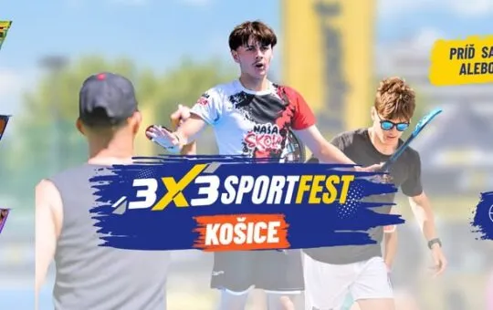 3X3SPORTFEST Košice 2026 sa uskutoční 4. decembra v NTC Košice a prinesie futbalové a florbalové turnaje, 3X3GAMES a sprievodný program.