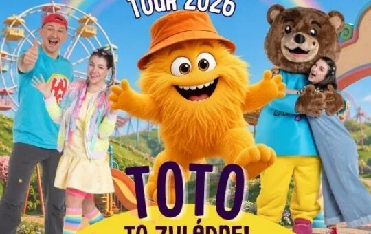 Plagát detského predstavenia JOJKO TOUR 2026: TOTO to zvládne!, ktoré sa uskutoční 7. novembra v Dome kultúry Mier v Spišskej Novej Vsi.