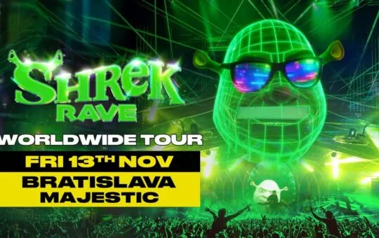 Shrek Rave Bratislava 2026 sa uskutoční 13. novembra v Majestic Music Clube a prinesie tanečnú hudbu, Shrek kostýmy, tematické vystúpenia a párty.